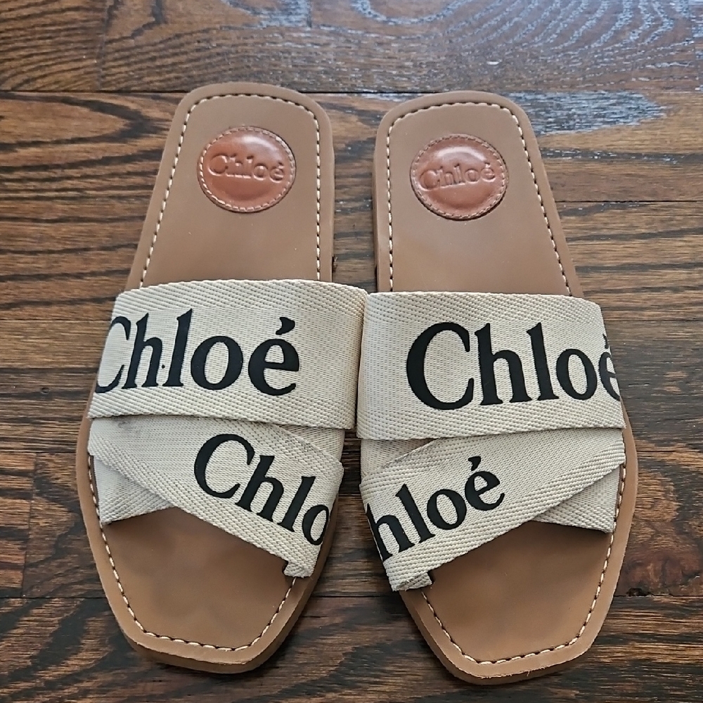 Chloé Beige and Brown Sandals